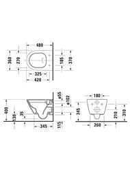 ������ ��������� Duravit Rimless 45880900A1 370�540�400 ������������, � �������� ���������, �����