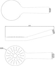 Душевая лейка RAVAK Flat S 960.00 1 режим, белая/хром