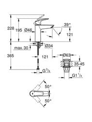 ��������� ��� �������� Grohe EuroSmart �������������, � ������ ��������, ���� 23923003