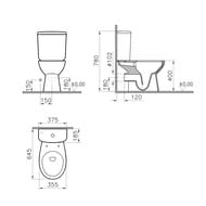 ������-������� Vitra S10 355�645�800 � ��������, ����������������� �������� 9822B003-7204