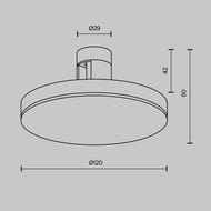 �������� ���������� Maytoni Plato (�����) TR152-1-7W3K-PT Flarity 3000K 7�� 120�, IP20, �������