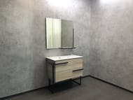 Тумба COMFORTY Дюссельдорф-90 (970х840х470) напольная, с раковиной, дуб дымчатый  00-00004093