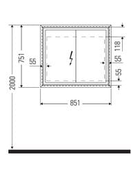 �������-���� Duravit L-Cube (800�700�154) ������������, ���������, ������ LC7651018180000