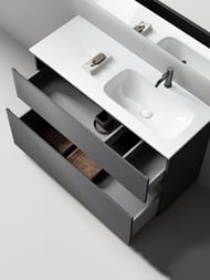 Тумба под раковину Sancos Folk Floor FL120FRGS 1190х445х850 напольная, правая, 2 ящика, Grey soft