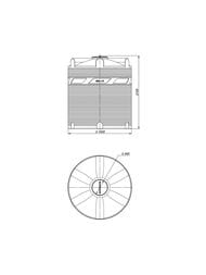 Емкость Polimer Group V-5000 (2105х1830) 5000л, цилиндрическая, вертикальная, черная
