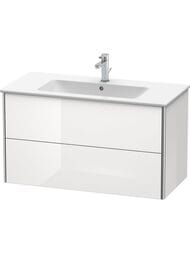 Тумба под раковину Duravit XSquare 1010х560х478 подвесная, 2 ящика, белый глянец XS417302222