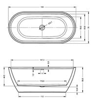 ����� ��������� RIHO INSPIRE 160x75, ��� ������������, ��������