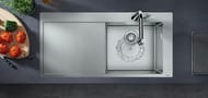 Мойка из нержавеющей стали Hansgrohe S71 43306800 (1045х510) врезная,отв.под смес., сталь