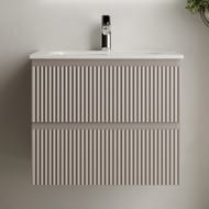 Тумба под раковину SANCOS Snob R (590x445x500) подвесная, два ящика, Doha Soft  SNR60SM