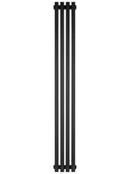 Дизайн-радиатор STOUT Tube Quadro 4 секц. ниж.прав.подкл. QV40-1750-4 R RAL1T103S9005черн.мат.муар