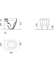 ������ ���������� GSI PURA ������������ (500�360�420 ��), ������� ����� "Swirlflush", ����� 882011