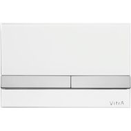 Клавиша смыва двойная VITRA Select стекло, цвет белый глянец, кнопки хром 740-1100