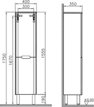 ����� Vitra Sento 400�1750�350 � �������� ��� �����, � �������, ����� 60851