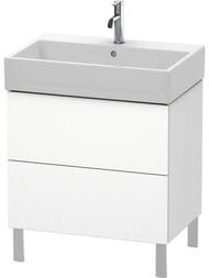 Тумба под раковину Duravit L-Cube 684х582х459 напольная, 2 ящика, белый матовый LC677601818 — миниатюра 1