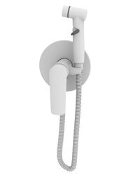 Смеситель с гигиеническим душем ESKO Lagos White встраиваемый, однозахватный LGSMHW