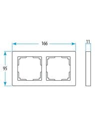 Рамка Werkel на 2 поста Slab (бронза матовая) W0022963