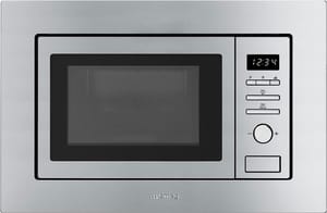 Встраиваемая микроволновая печь SMEG FMI020X  (595х388х344 мм), объем 20л, нерж. сталь