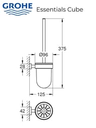 ����� ��� ������� Grohe Essentials Cube ���������, �����: ������� ������, ����: ���� 40513001