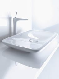 Раковина DURAVIT PURAVIDA 700х420х100 без площадки под смеситель, без перелива, крепление 0370700000