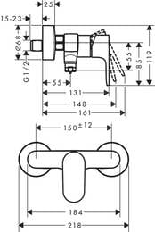 ��������� ��� ���� Hansgrohe Rebris S 72643670 �������������, ���������, ������� ������