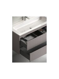 Тумба под раковину SANCOS Snob T (995х445х500) подвесная, два ящика, Doha Soft SNT100SM