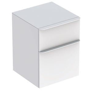 Шкафчик боковой Geberit Smyle Square (450х470х600) 2 ящика, белый глянец 500.357.00.1
