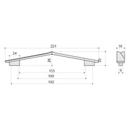 Ручка-скоба для тумбы BelBagno AURORA 192(160) мм, отделка хром глянцевый 8.1135.192160.40