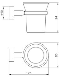 Стакан для зубных щеток Nicolazzi Minimale 1488MCR настенный, белая керамика/хром