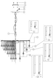 ��������� ���������� Maytoni Linn (����) MOD091PL-07G, IP20, E14�9, ������