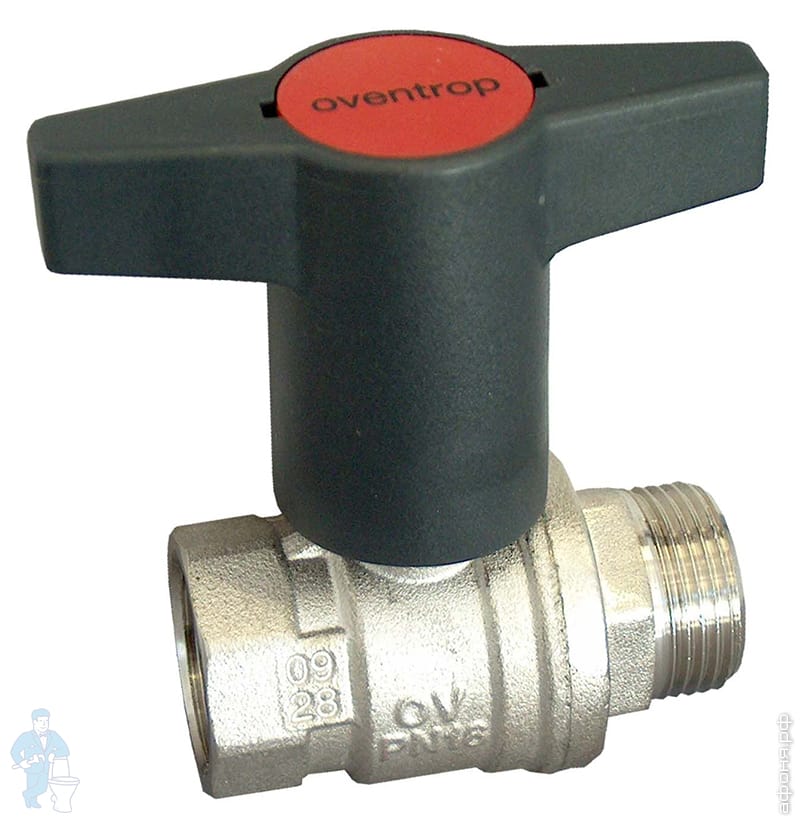Кран шаровый Oventrop Optibal 1\"ВН DN-25 полнопроходной, 16 бар, ручка ...