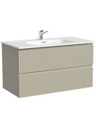 Тумба под раковину SANCOS Snob R (890х445х500) подвесная, 2 ящика, Beige Soft SNR90CE