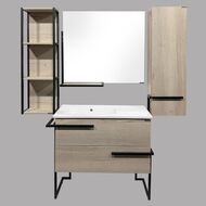 Шкаф COMFORTY Дюссельдорф-35М (340х1100х220) подвесной, открытый, дуб дымчатый 00004148024