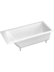 Ванна встраиваемая Salini Cascata 1700х700х600 искусственный камень, S-Sense, белый 104413G