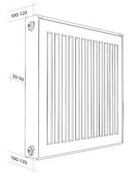 Радиатор стальной Royal Thermo Compact тип 22 ВШГ 500х1000х100, 2470Вт, боковое подкл., белый