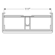 ����� ��� �������� Geberit Smyle Square (1184�470�617) 2 �����, ����� ������ 500.355.00.1
