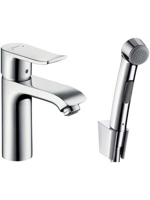Смеситель Hansgrohe Metris 31285000 для умывальника с гигиеническим душем (комплект)