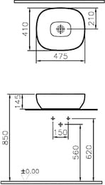 �������� ��������� Vitra Outline (475�410�145) ����������������� ��������,������� ���. 5994B420-0016