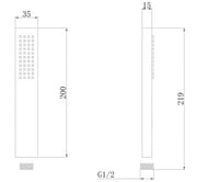 Душевая лейка ABBER AF0050G латунь, золото матовое — миниатюра 2