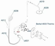 Душевая система WasserKRAFT Thermo A16028 встраиваемый термостат, верхний и ручной душ, хром A16028 — изображение 8