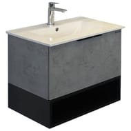 Тумба COMFORTY Франкфурт-60 (600х540х460) подвесная, с раковиной, бетон светлый 00-00004332