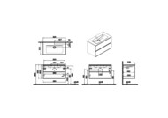 ����� � ��������� Vitra Metropole Edge 995�530�620, ���������, 2 �����, ����: �������� ������ 67156