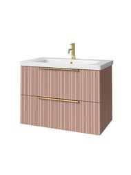 Тумба под раковину Caprigo RAIN 80 (770х446х550) подвесная, 2 ящика, цвет Пудра 36512-SF026