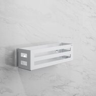 Корзинка для мыла Keuco 320х96 мм, настенная, съемная, со сливными прорезями, белый мат. 24954510000
