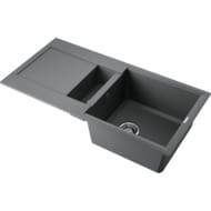Мойка Omoikiri SAKAIME 86-2-PL (860х435х224) врезная, две чаши, тетогранит, цвет-платина 4993203