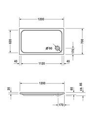������ ��������� Duravit D-Code 1200�700 720094000000000