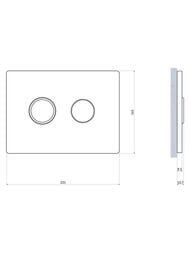 Кнопка Cersanit ACCENTO CIRCLE для инсталляции AQUA пневматическая черный мат A63839
