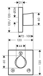 ��������/������������� ������� Axor Starck Organic 12731 Trio/Quatro ����� 12�12, ������� �����