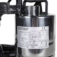 Насос дренажный STOUT с вертик. поплавком, кабель 10 м, 230V, Q=150 л/мин, H=8.8, SPD-0003-200450