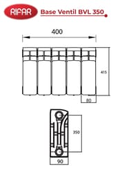 �������� ��������������� Rifar Base Ventil BVL 350 ������ ����� �����������, 5 ������, 695 ��