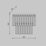 ��������� ���������� Maytoni Colonne (������) MOD093WL-01BS, IP20, E14�4, ������